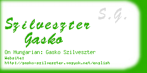 szilveszter gasko business card